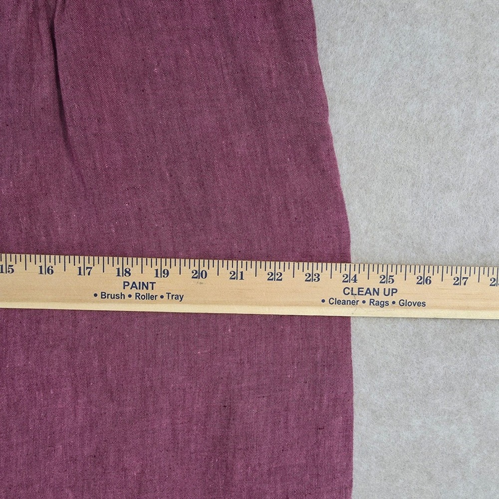 J Jill Love Linen Button Front Pintuck Dress Sz M Boxy Coastal Shift Lagenlook - Picture 12 of 13